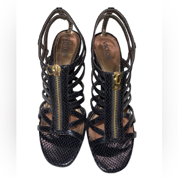 Victor Alfaro - Strappy black stilettos - size 6 - Picture 7 of 7